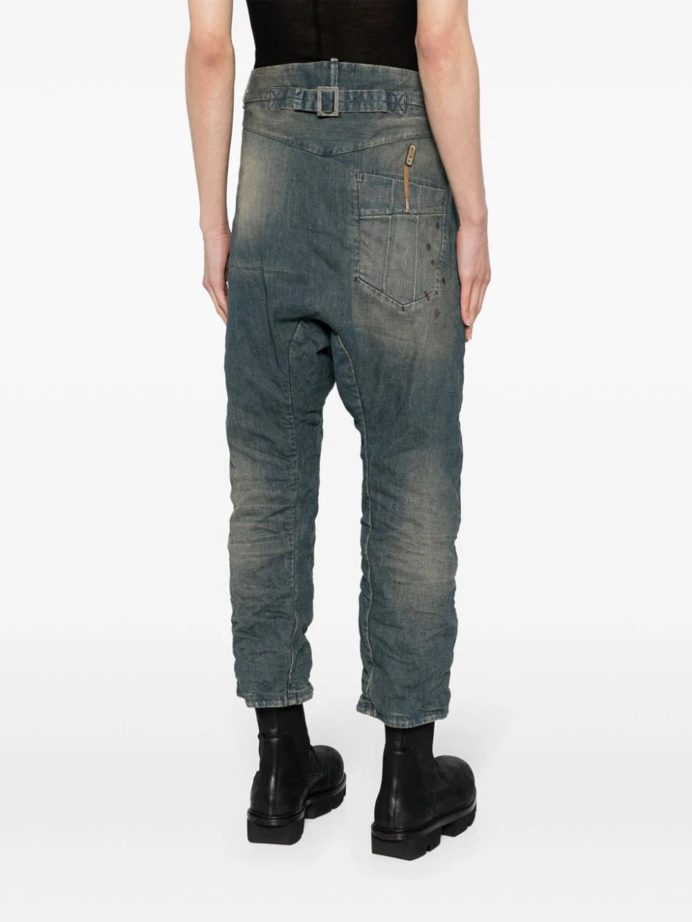 Boris Bidjan Saberi asymmetric drop-crotch jeans