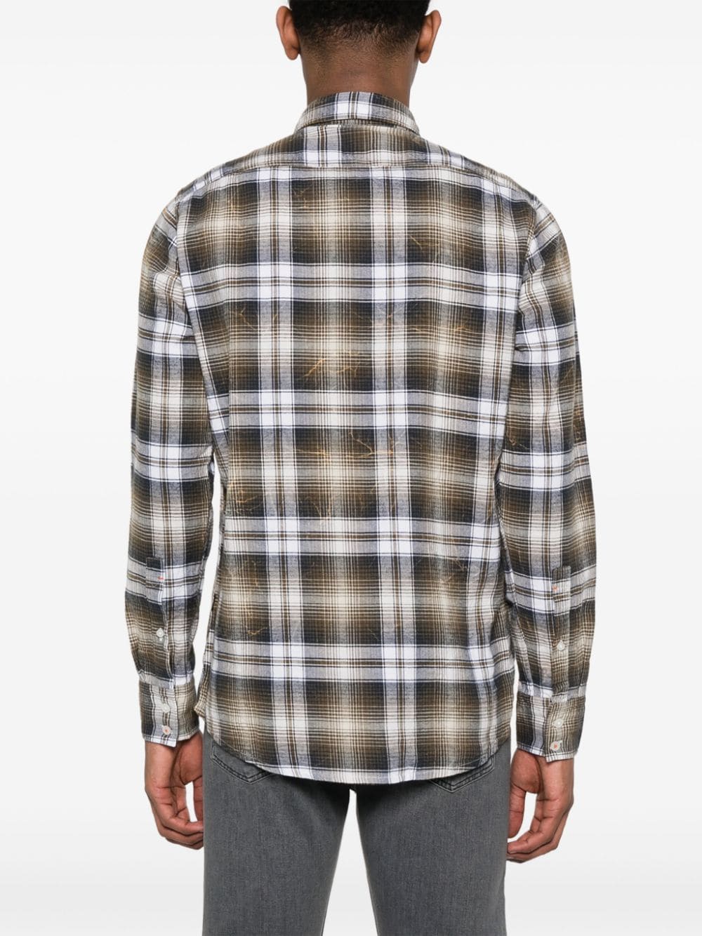BOSS plaid flannel cotton shirt