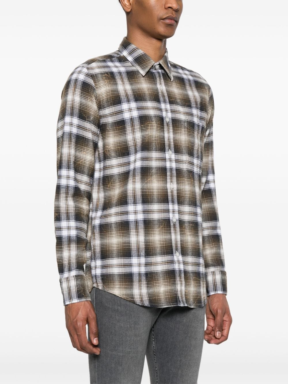 BOSS plaid flannel cotton shirt