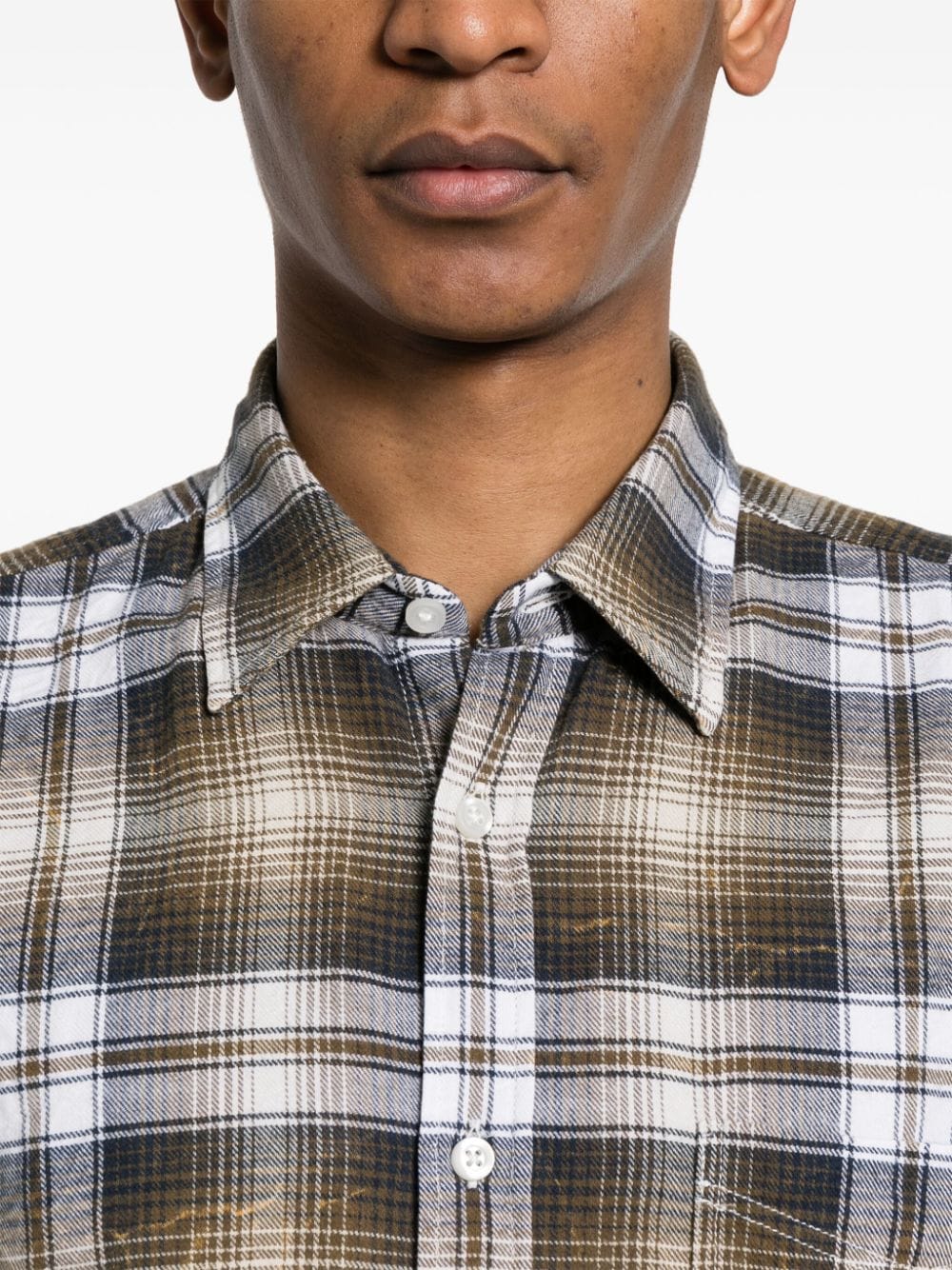BOSS plaid flannel cotton shirt