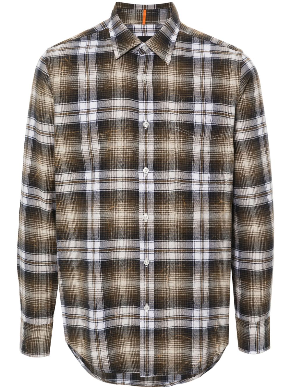 BOSS plaid flannel cotton shirt