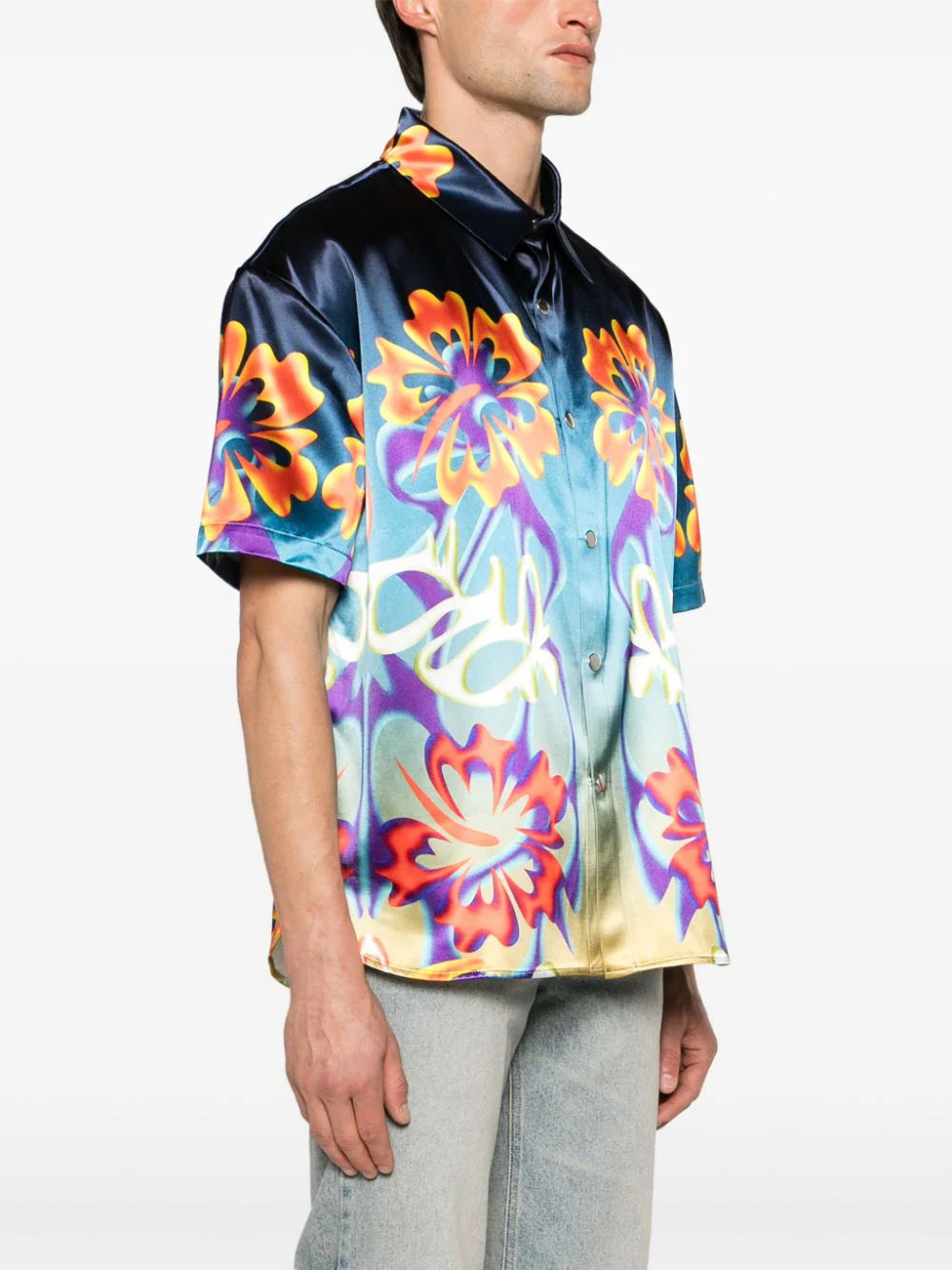 BLUEMARBLE floral-print satin shirt
