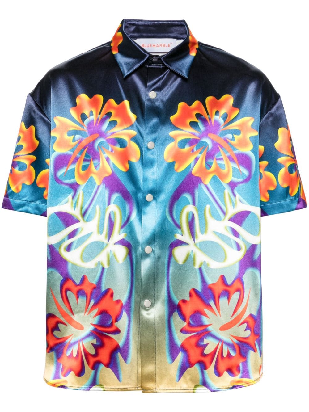 BLUEMARBLE  floral-print satin shirt