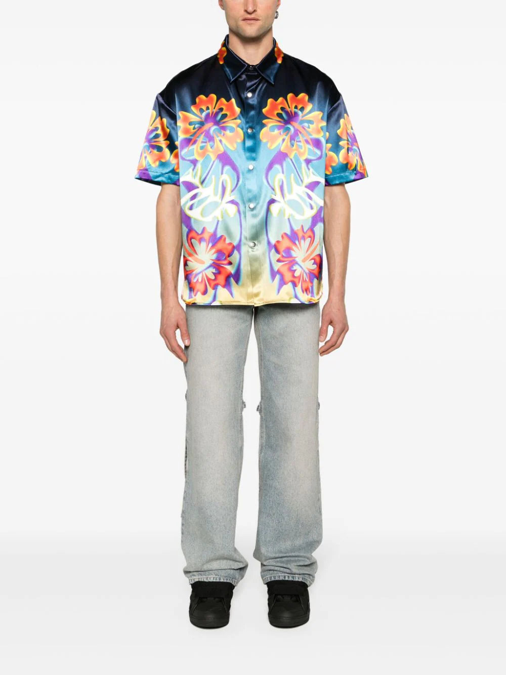 BLUEMARBLE floral-print satin shirt