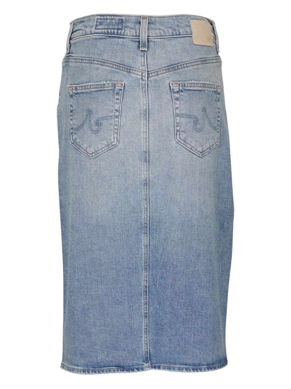 AG Jeans logo-patch cotton skirt