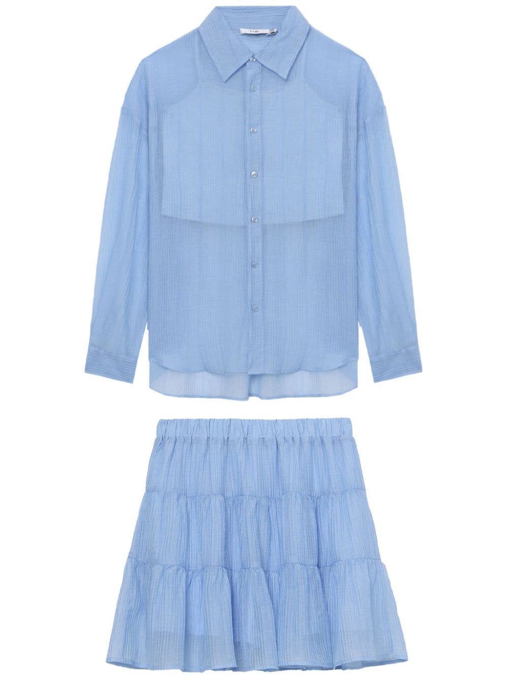 b+ab  long-sleeve shirt skirt set
