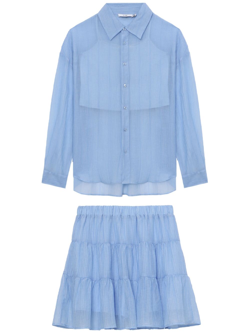 b+ab  long-sleeve shirt skirt set