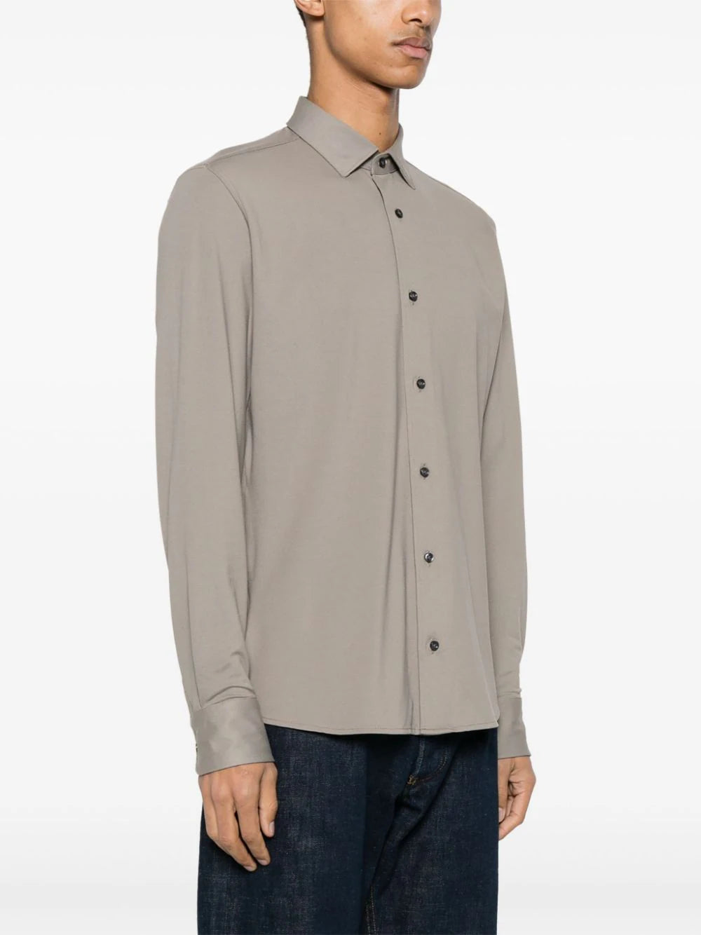 Boggi Milano  piqué buttoned shirt