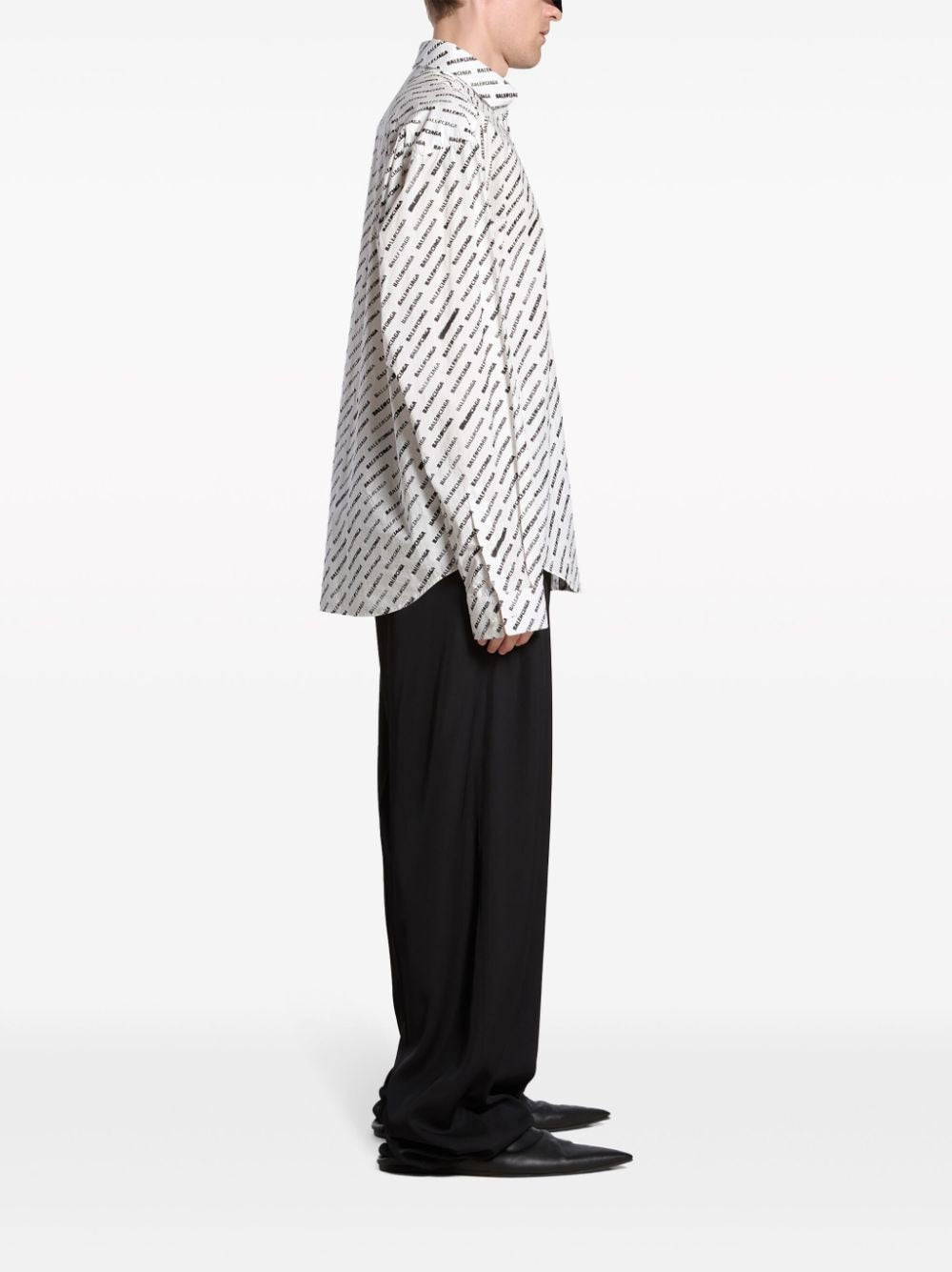 Balenciaga Stencil logo-print shirt
