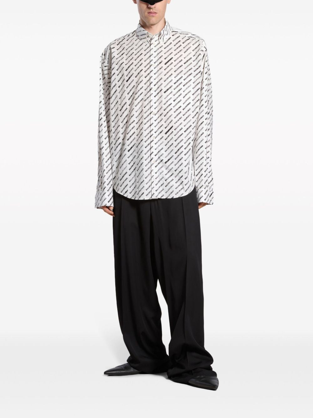 Balenciaga Stencil logo-print shirt