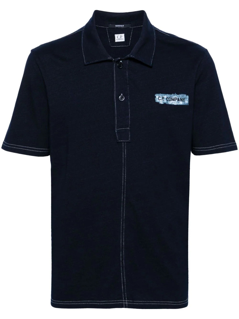 C.P. Company  logo-embroidered cotton polo shirt