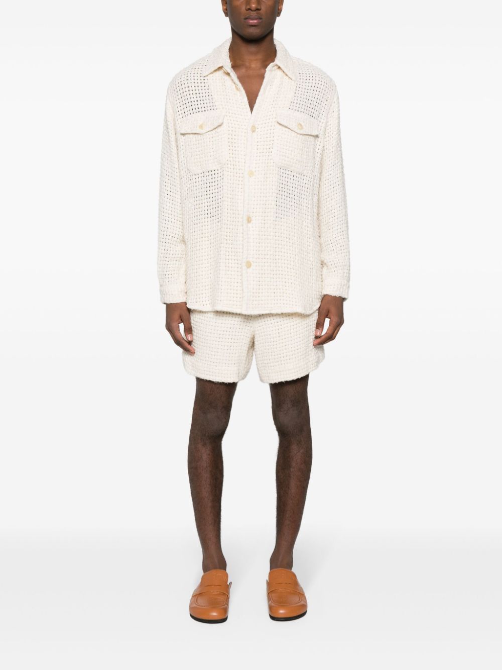Auralee  long-sleeve tweed shirt