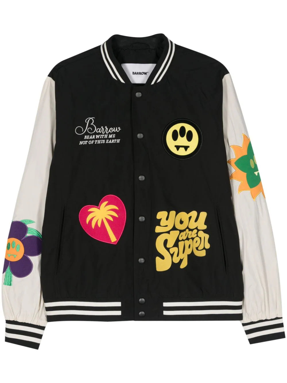 BARROW  logo-patch bomber jacket