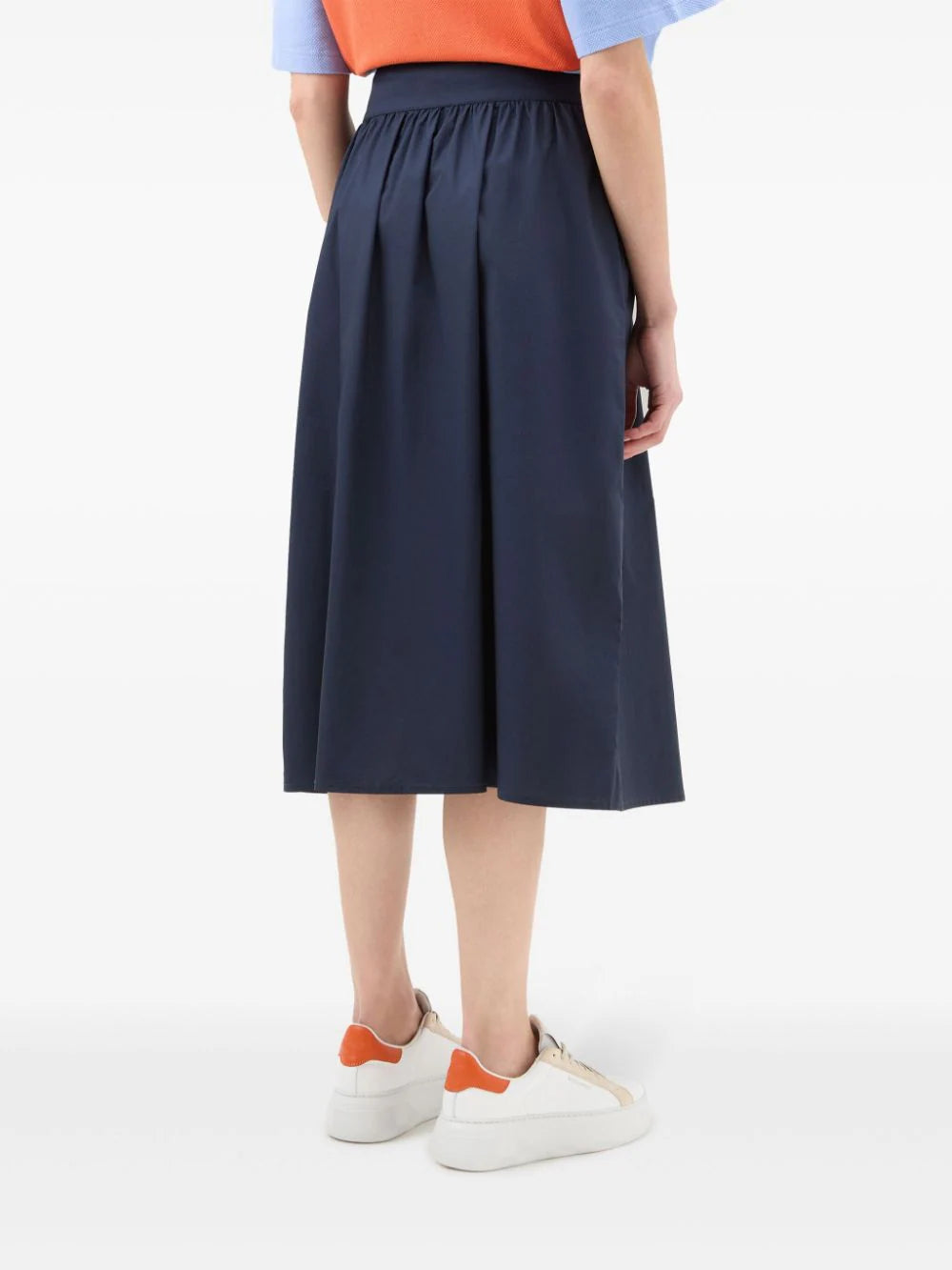 Woolrich  A-line poplin midi skirt