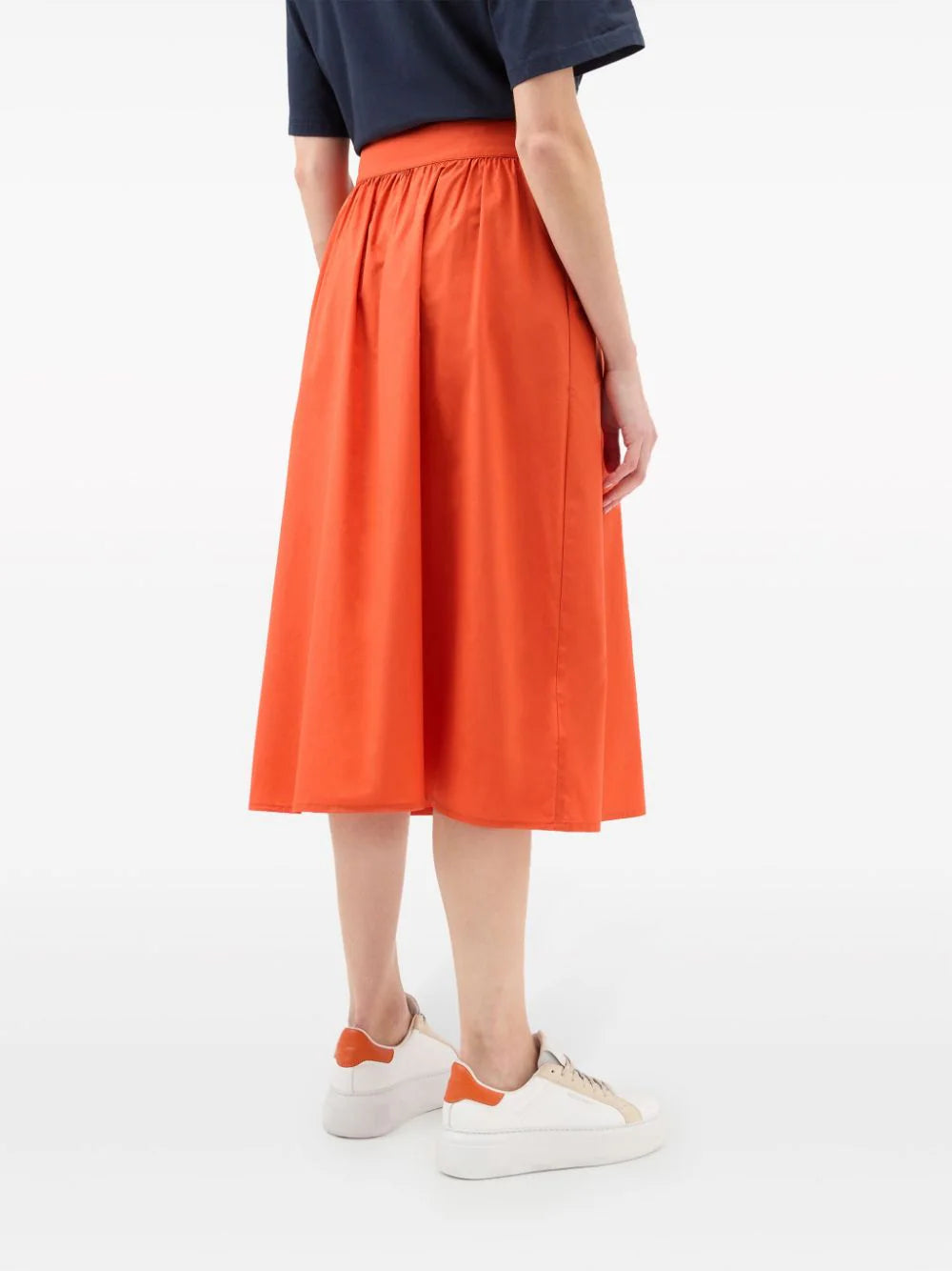 Woolrich  A-line poplin midi skirt