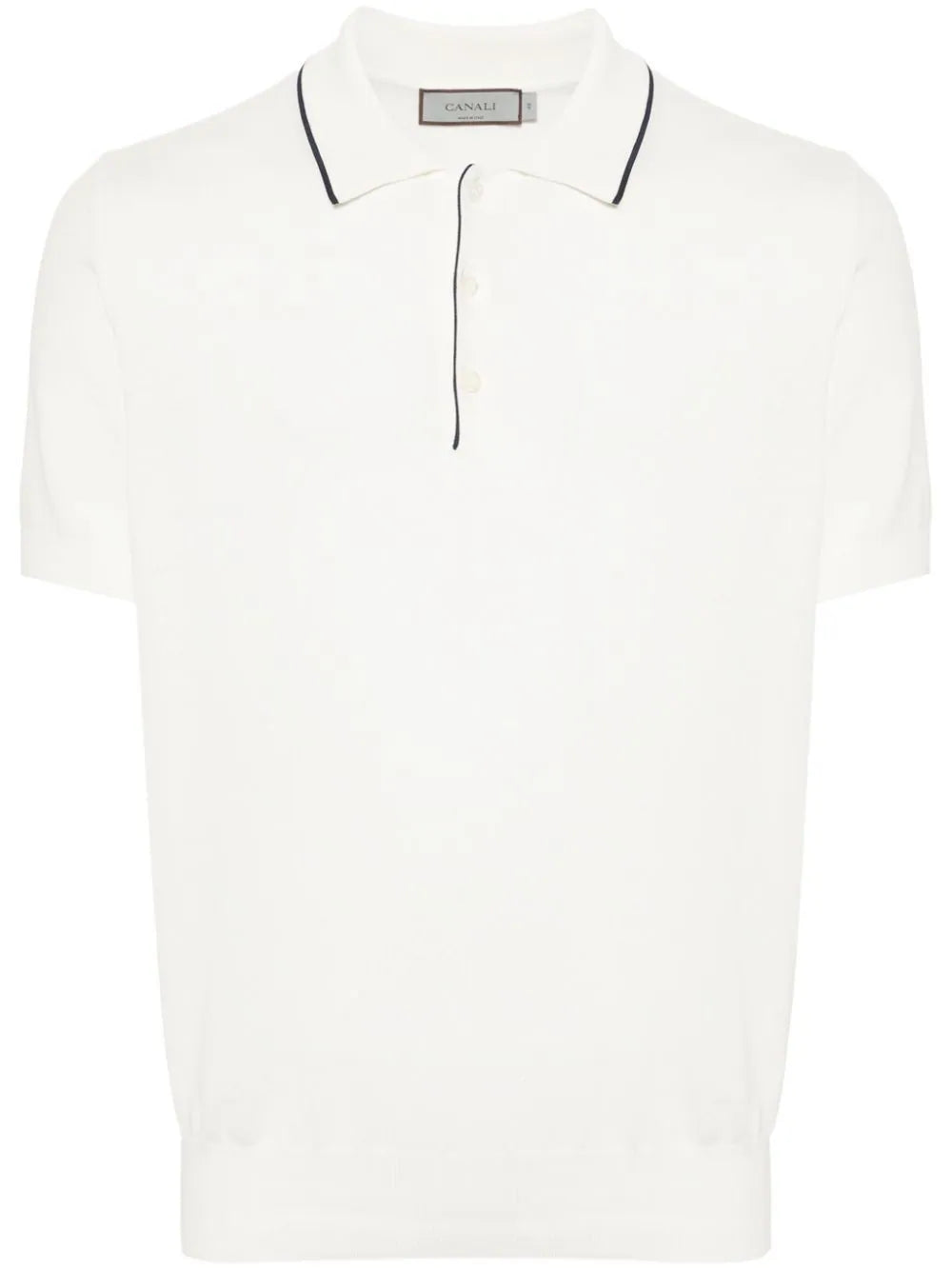 Canali  fine-knit polo shirt