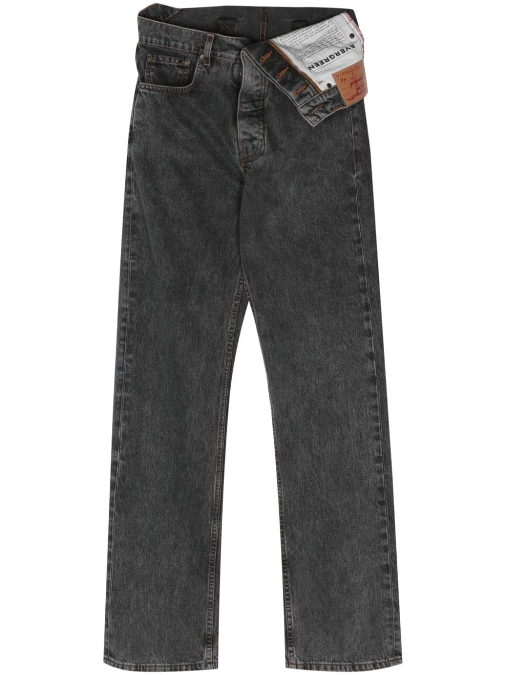Y/Project  Evergreen asymmetric-waist straight-leg jeans