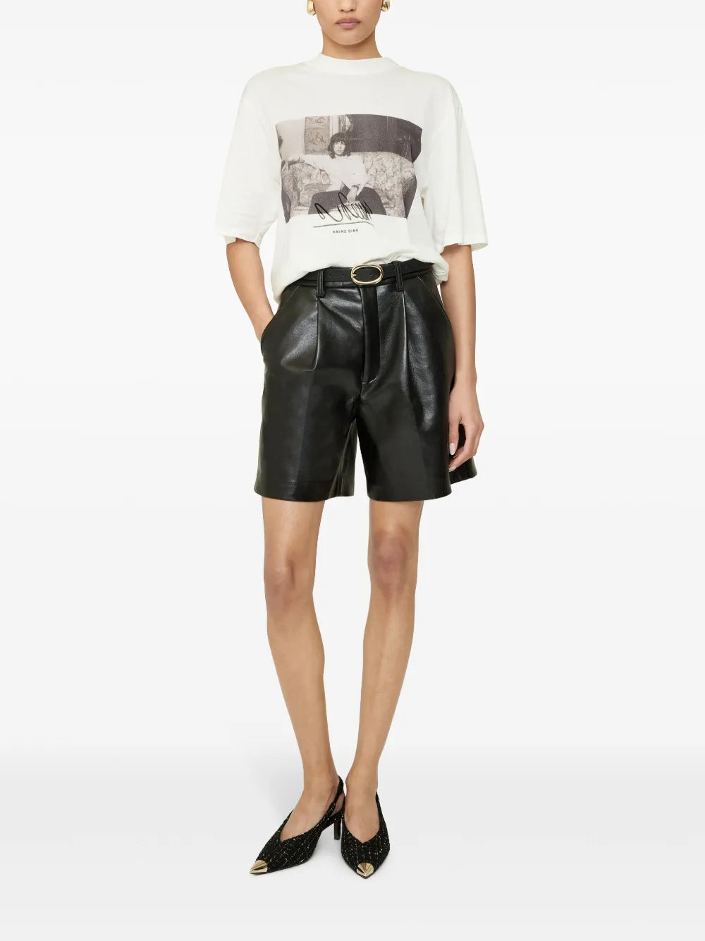 ANINE BING graphic-print organic cotton t-shirt
