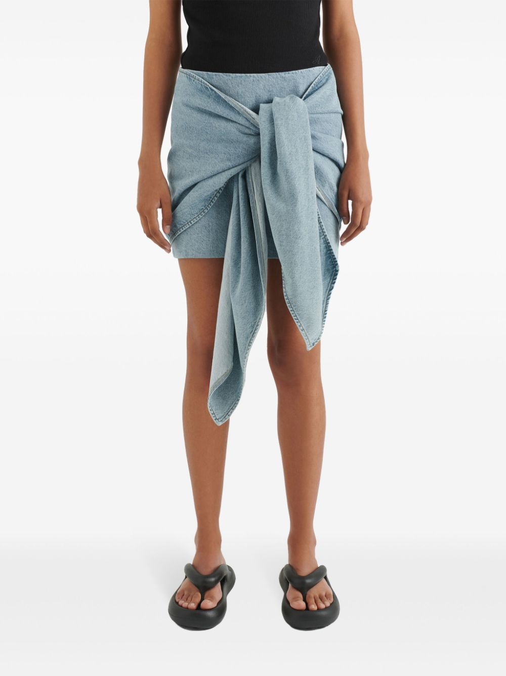 Axel Arigato  Hydra denim wrap minidress