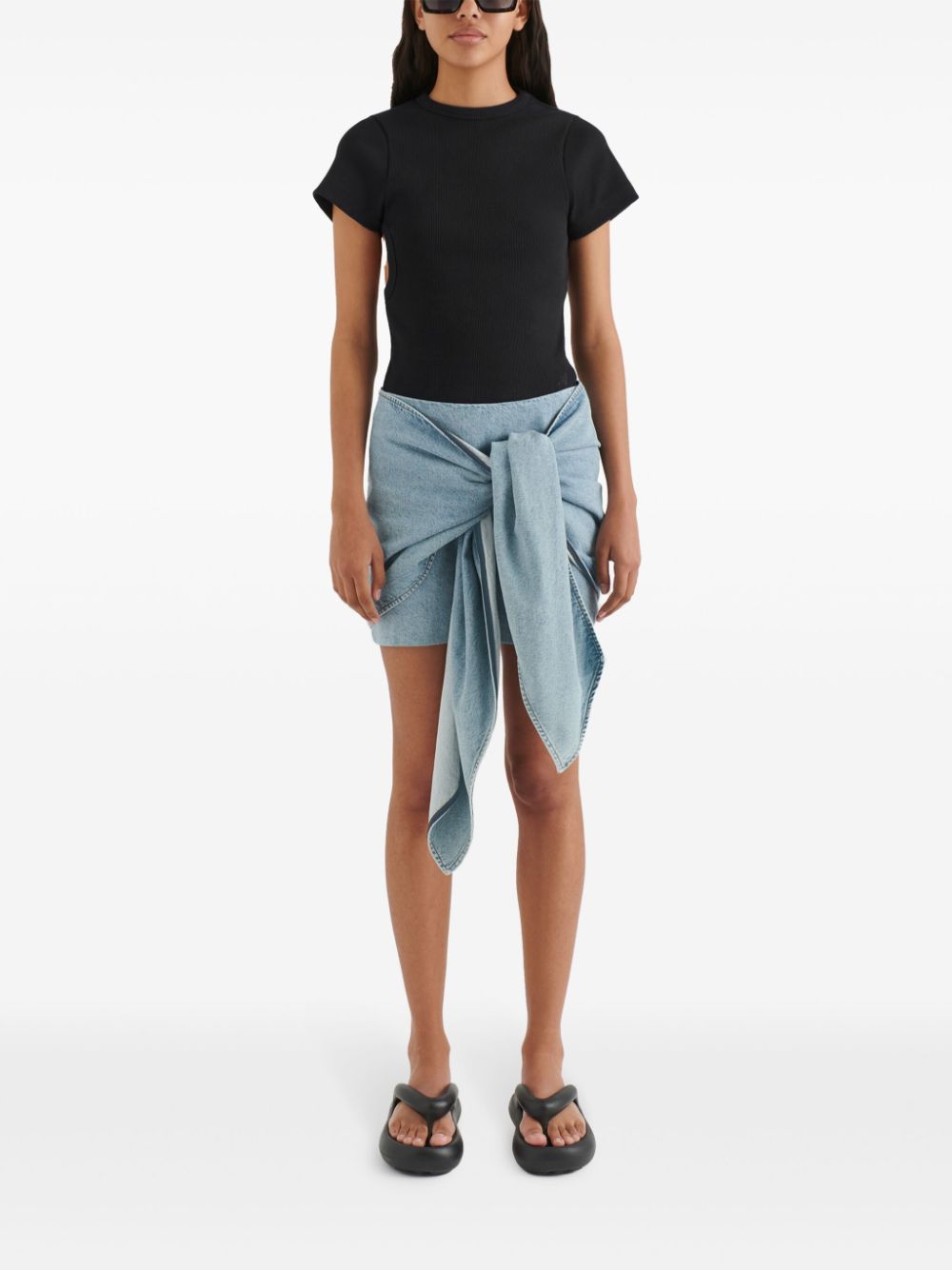 Axel Arigato  Hydra denim wrap minidress