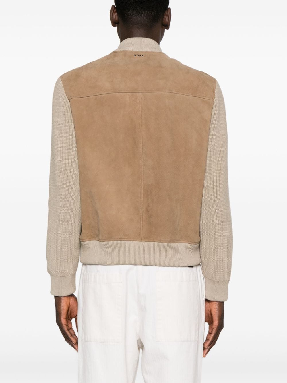 BOSS Mersey suede bomber jacket