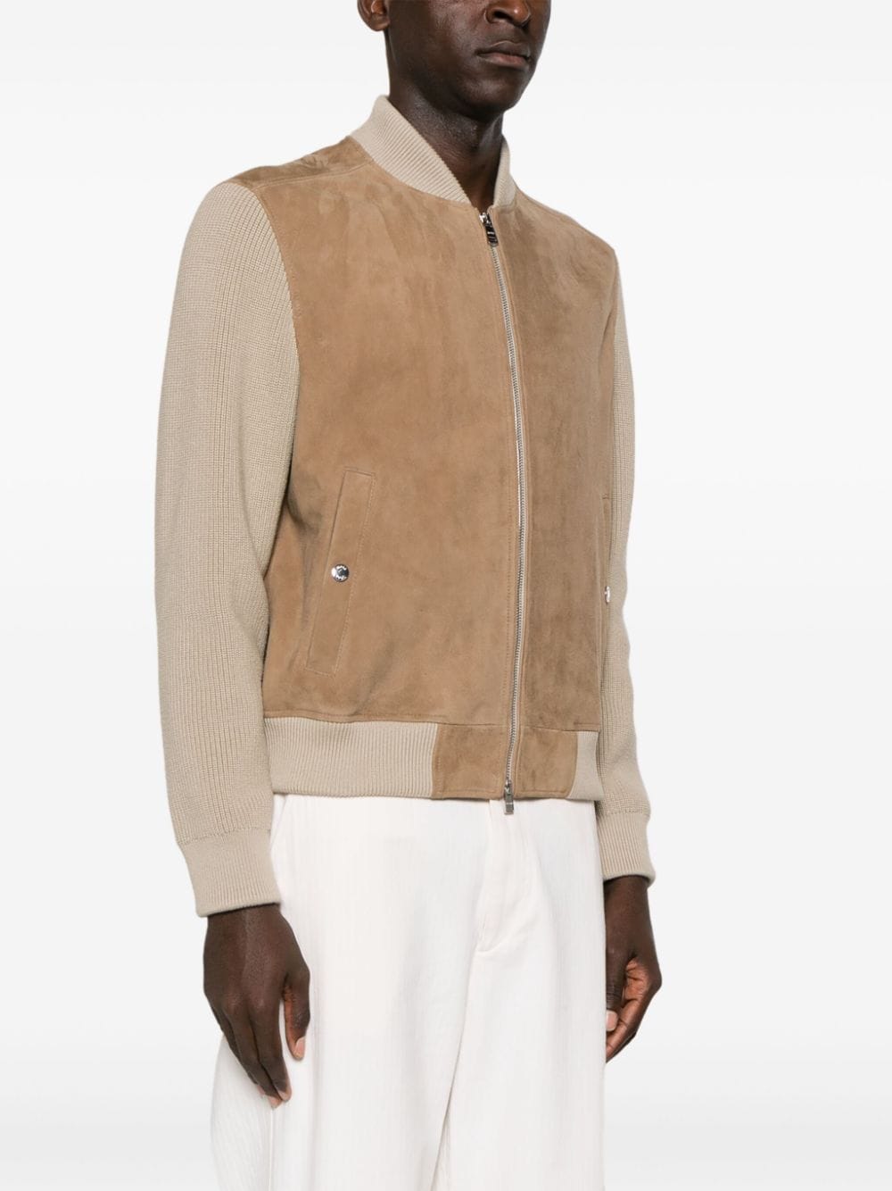 BOSS Mersey suede bomber jacket