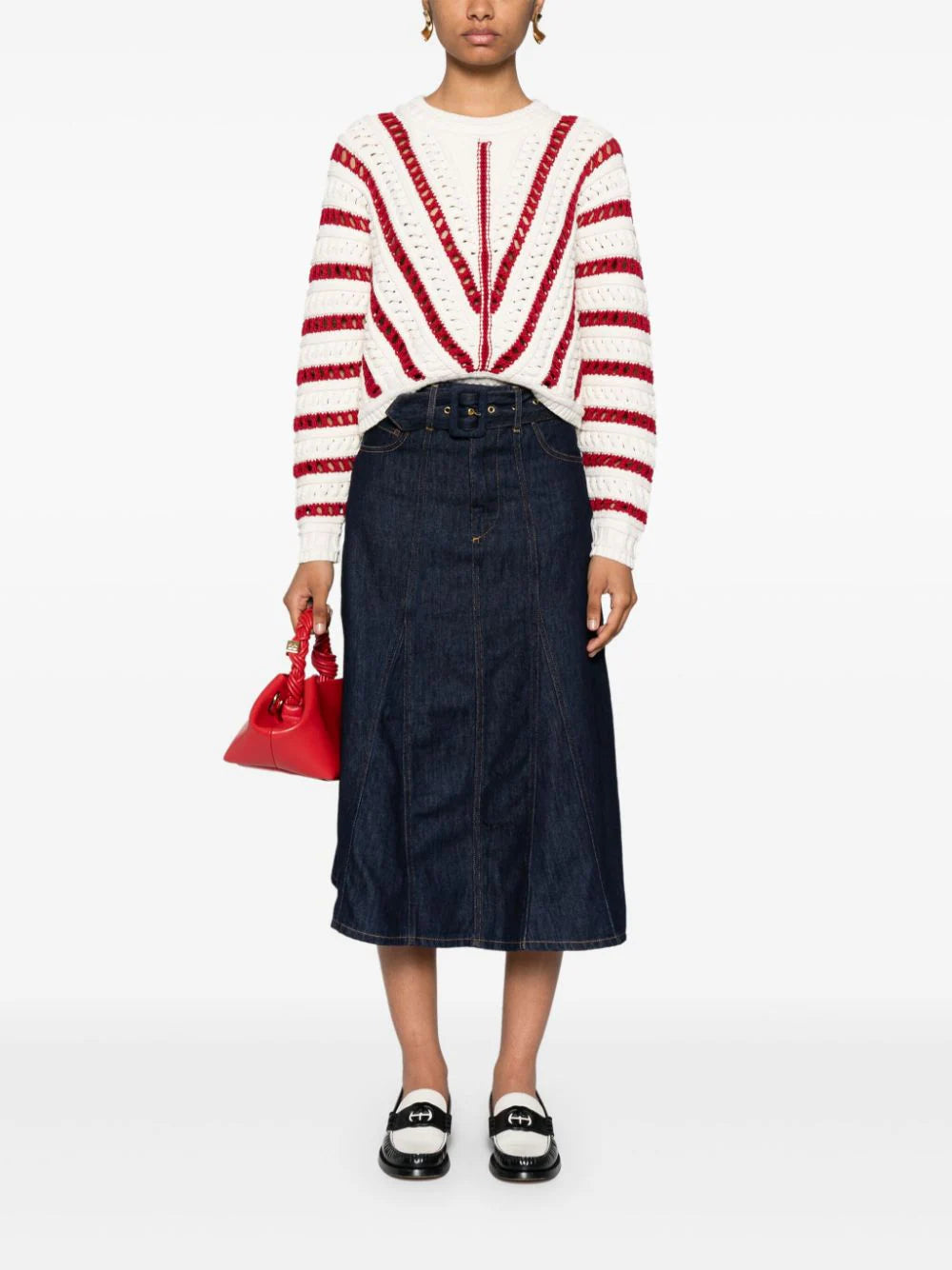 Ba&Sh  Dakota denim midi skirt