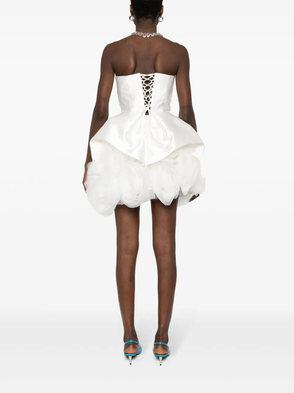 Ana Radu  floral-appliqué mini dress