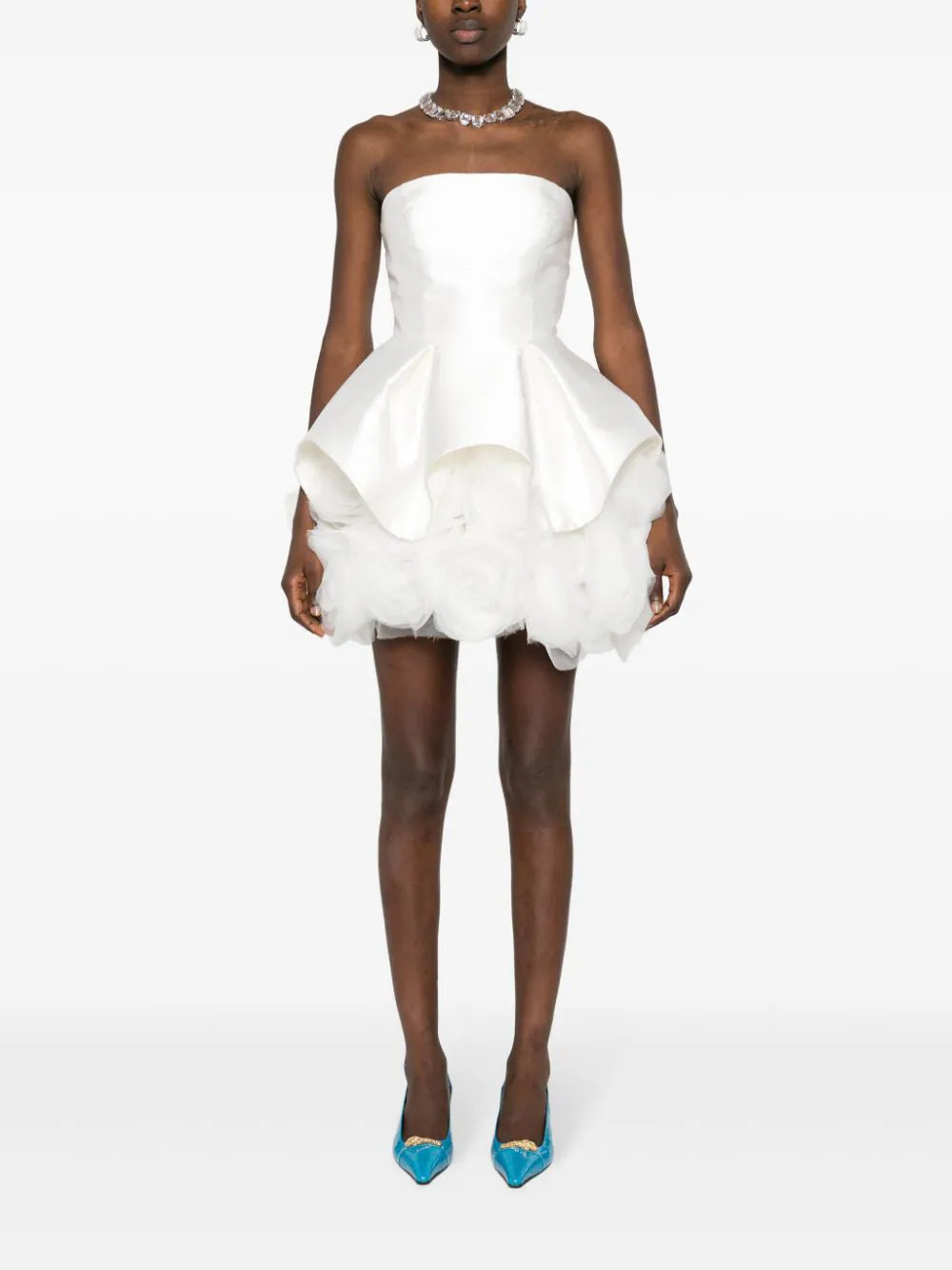 Ana Radu  floral-appliqué mini dress