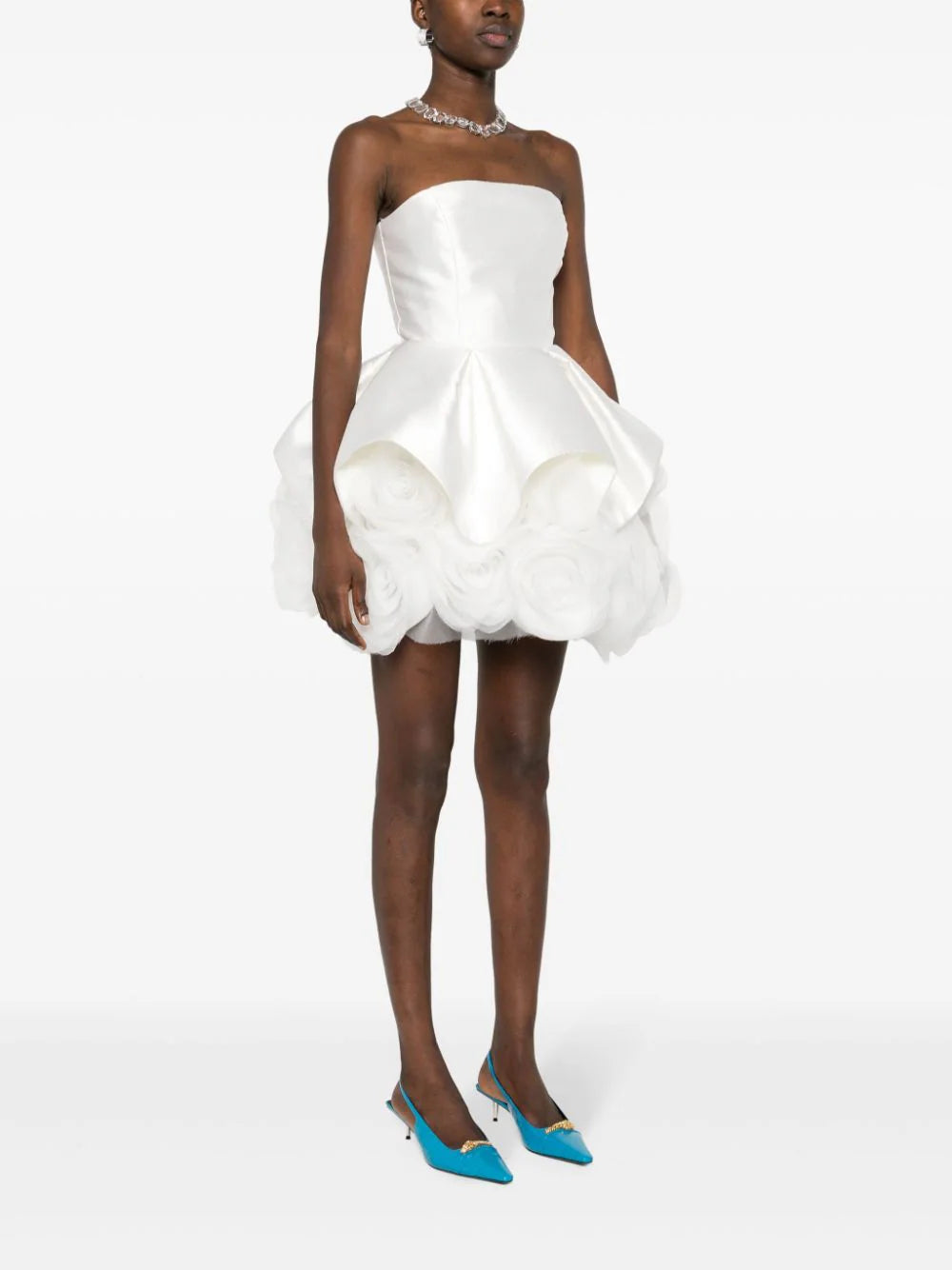 Ana Radu  floral-appliqué mini dress