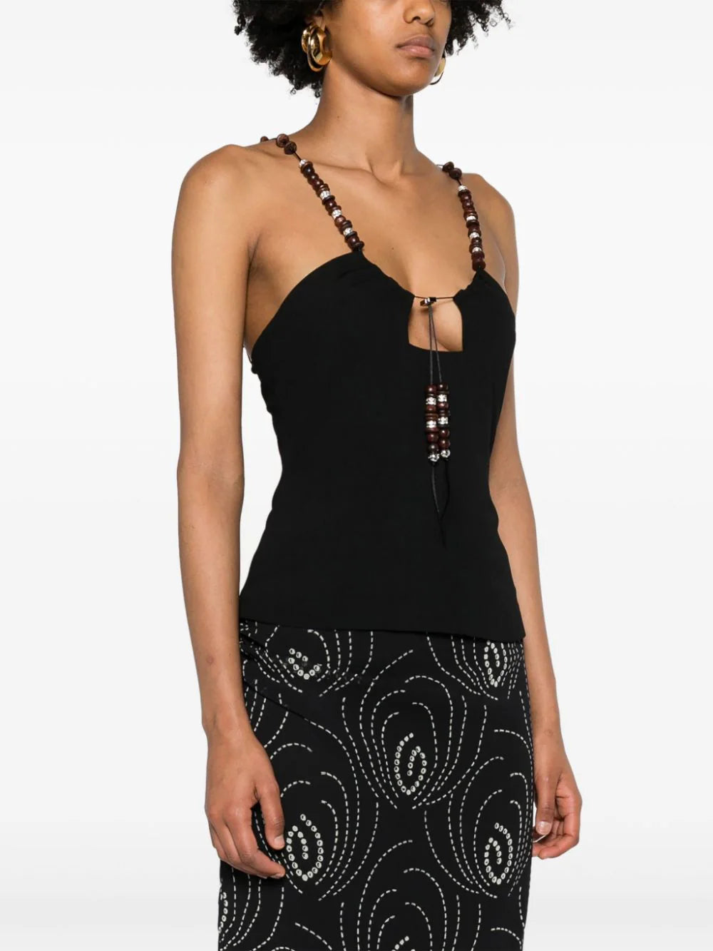 16Arlington Solarte beaded crepe blouse - Image 3