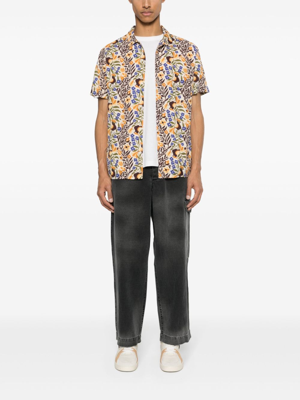 YMC  Malick floral-print shirt