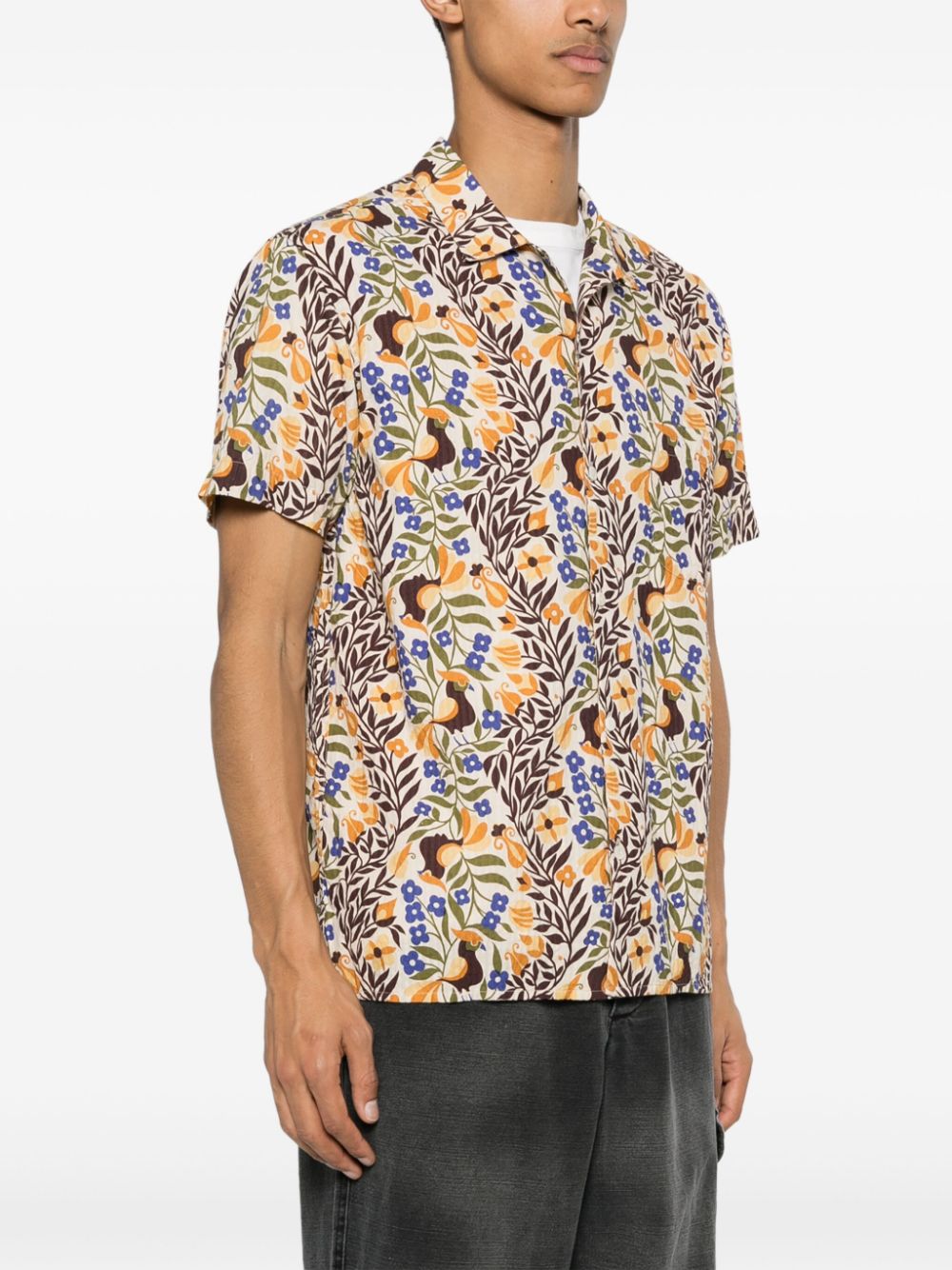 YMC  Malick floral-print shirt