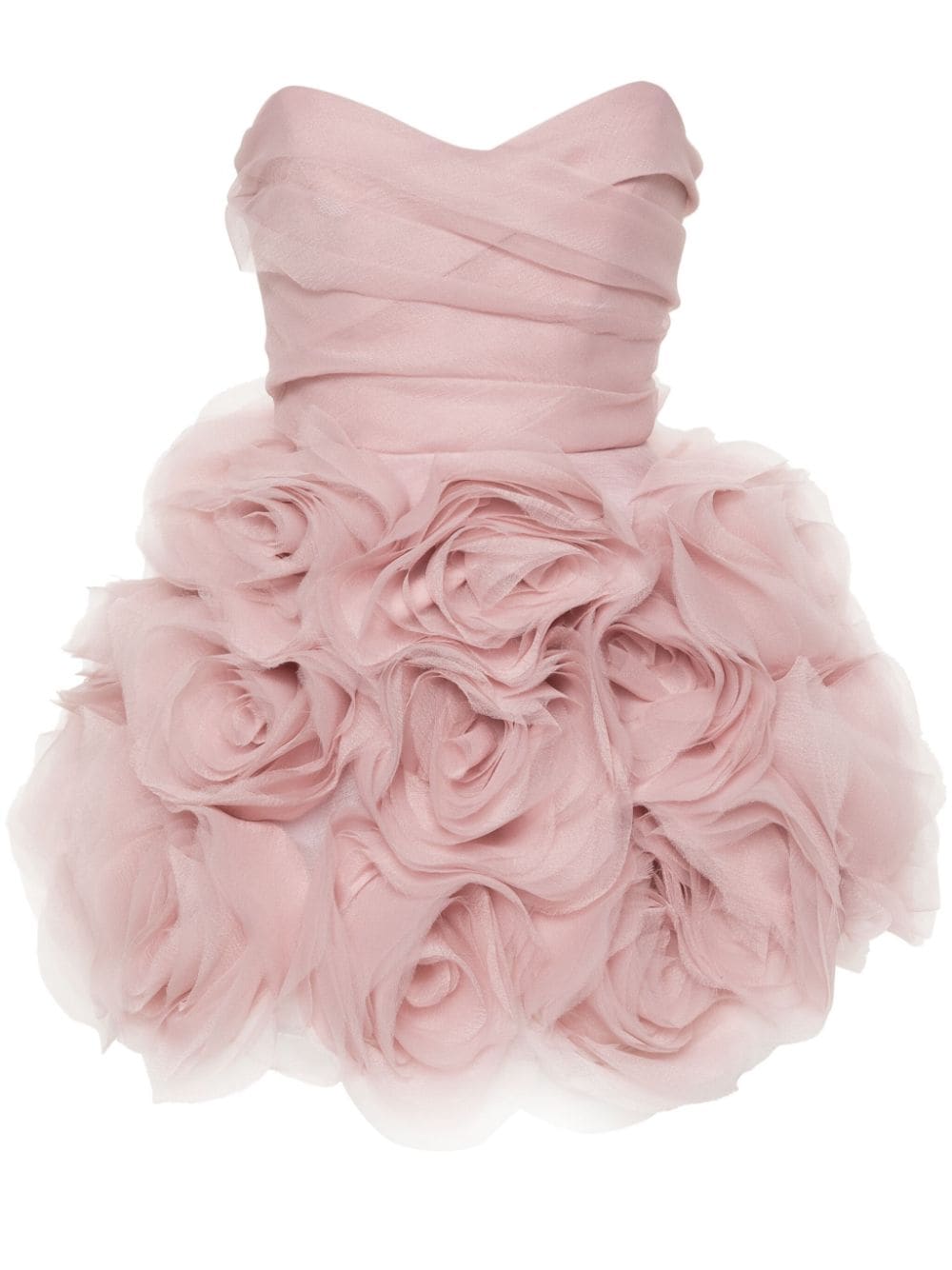 Ana Radu  floral-appliqué tulle mini dress