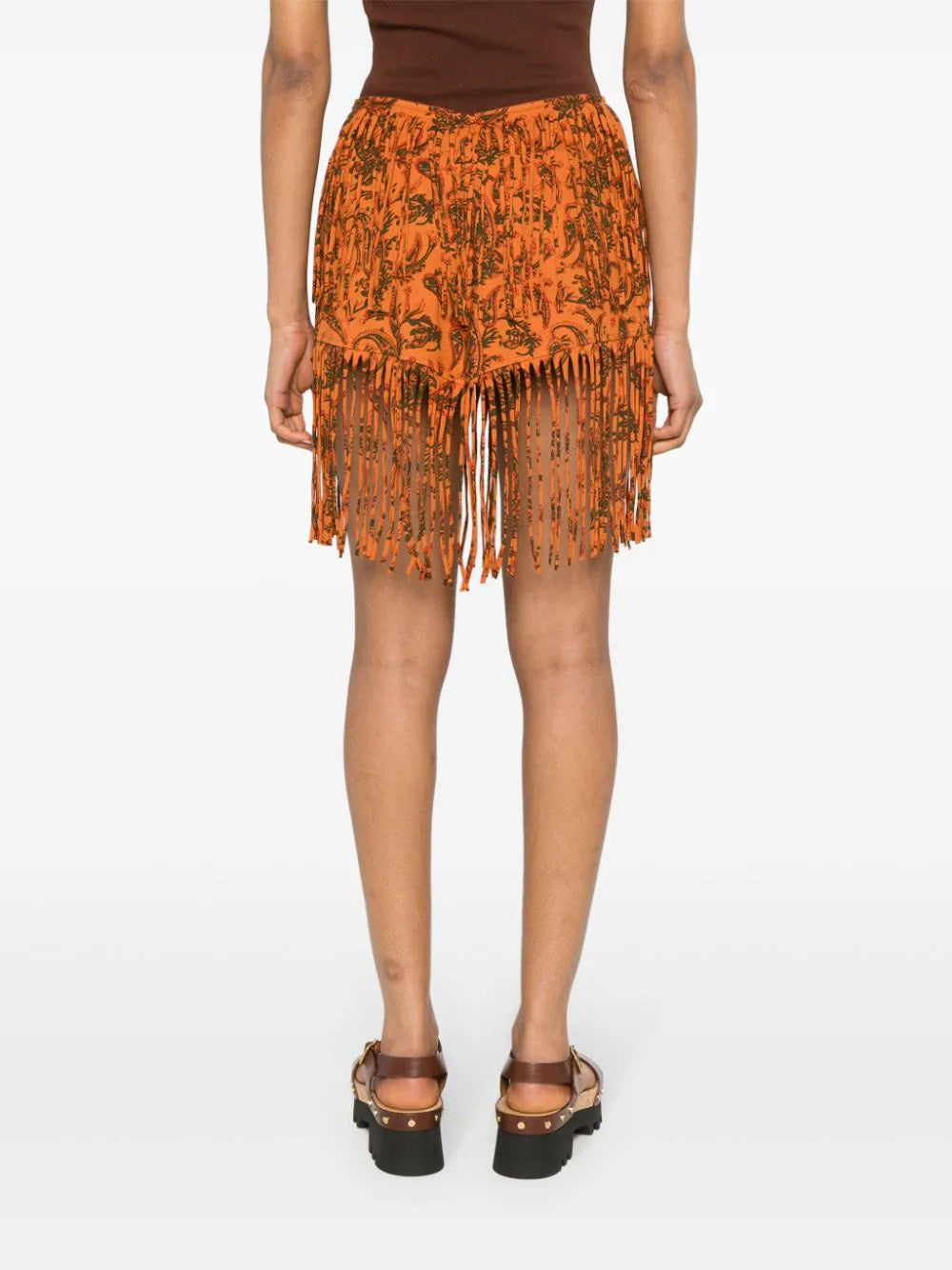 Alanui Monsoon fringed mini skirt