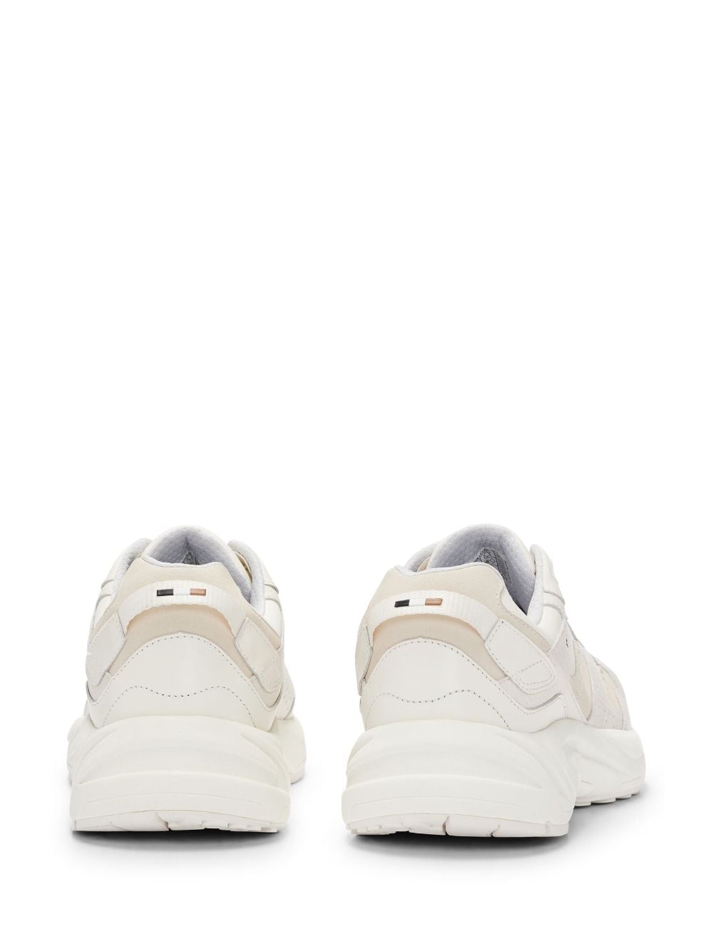 BOSS logo-print leather sneakers