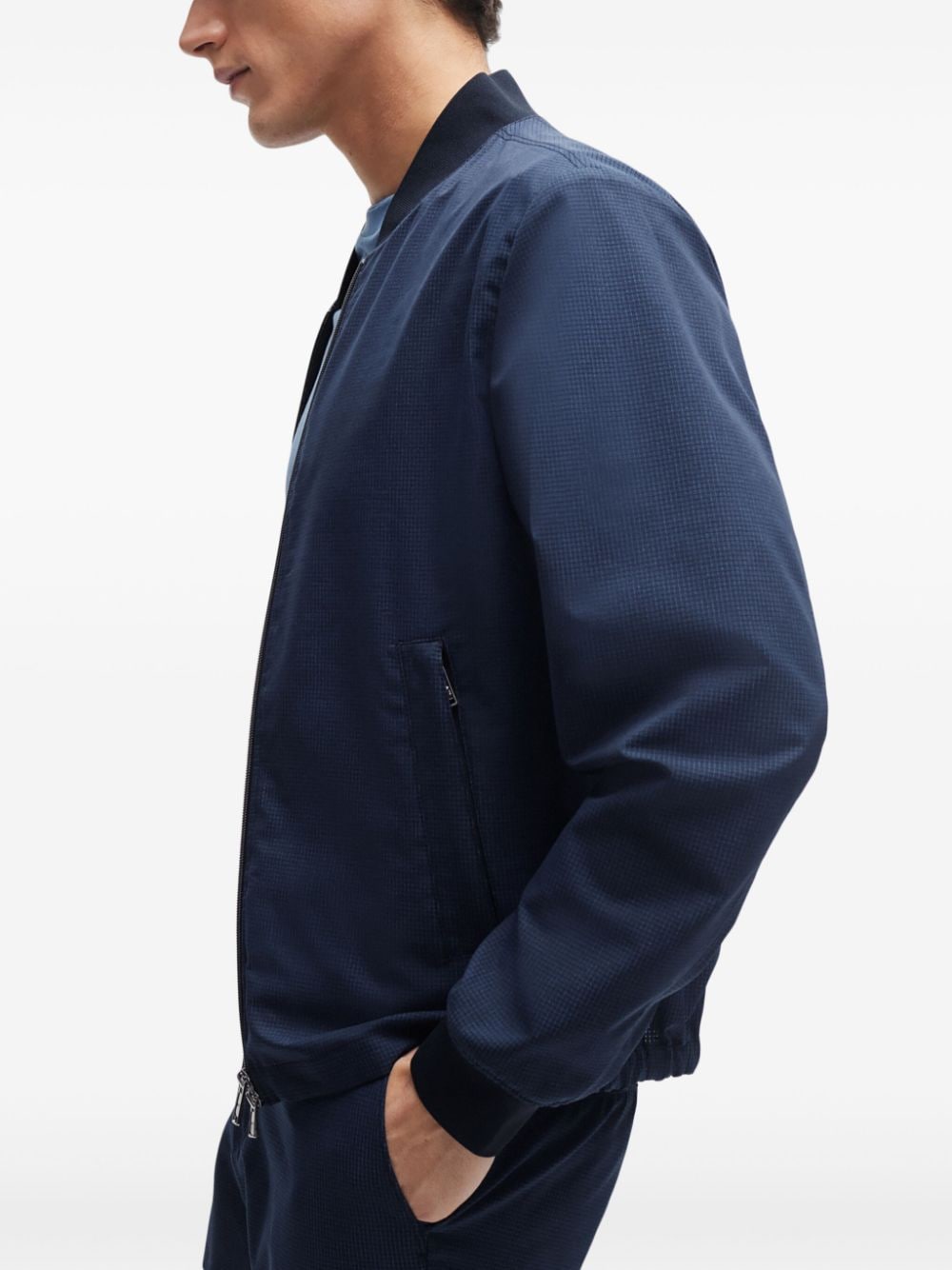 BOSS textured bomber jacket - Image 4