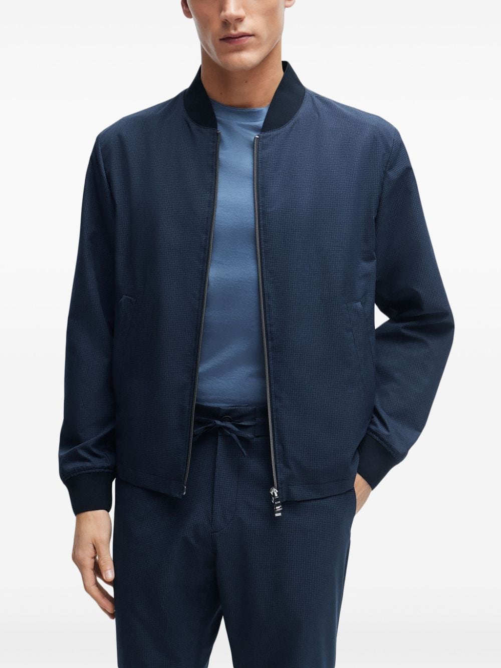 BOSS textured bomber jacket - Image 3