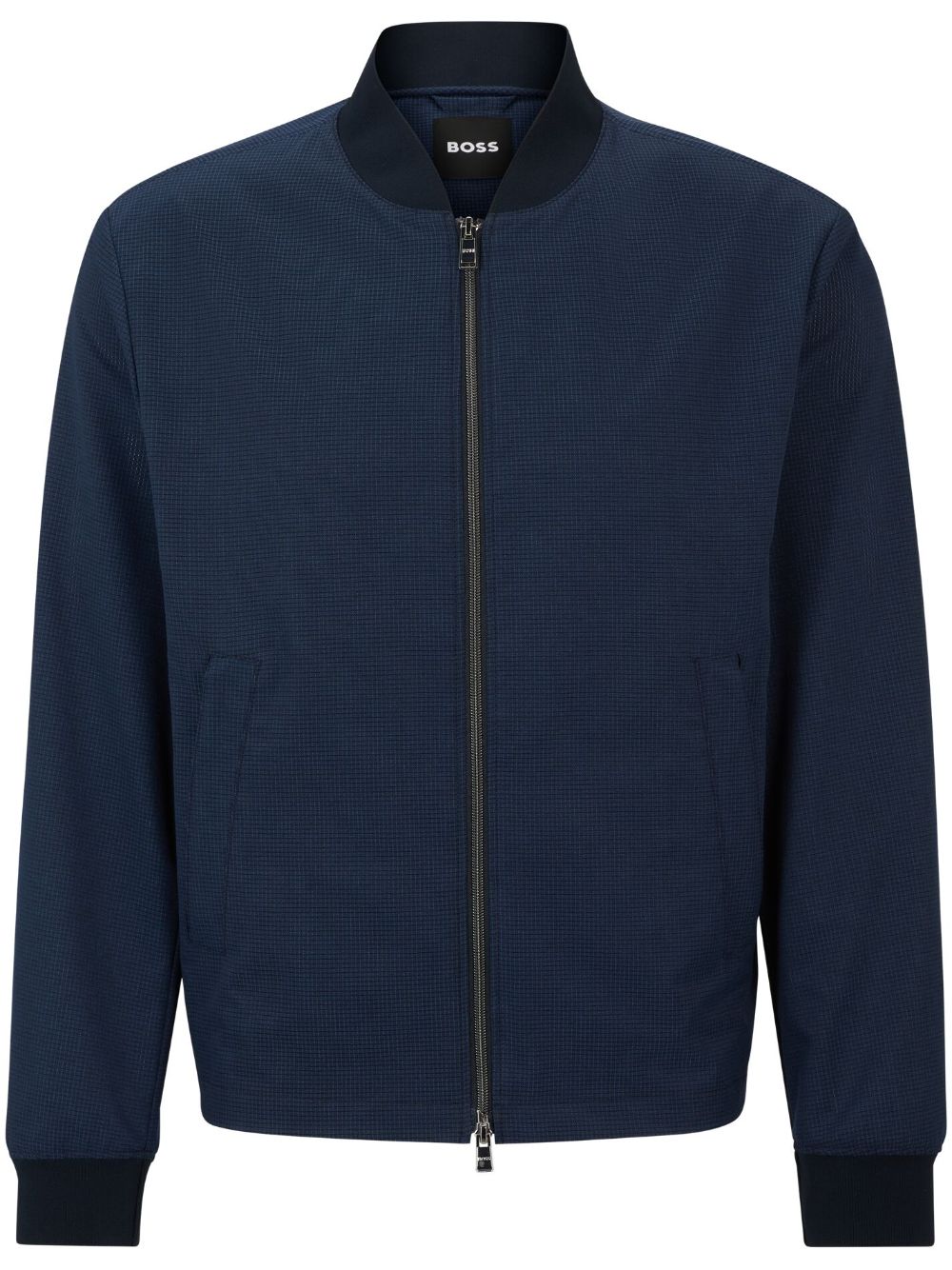 BOSS textured bomber jacket