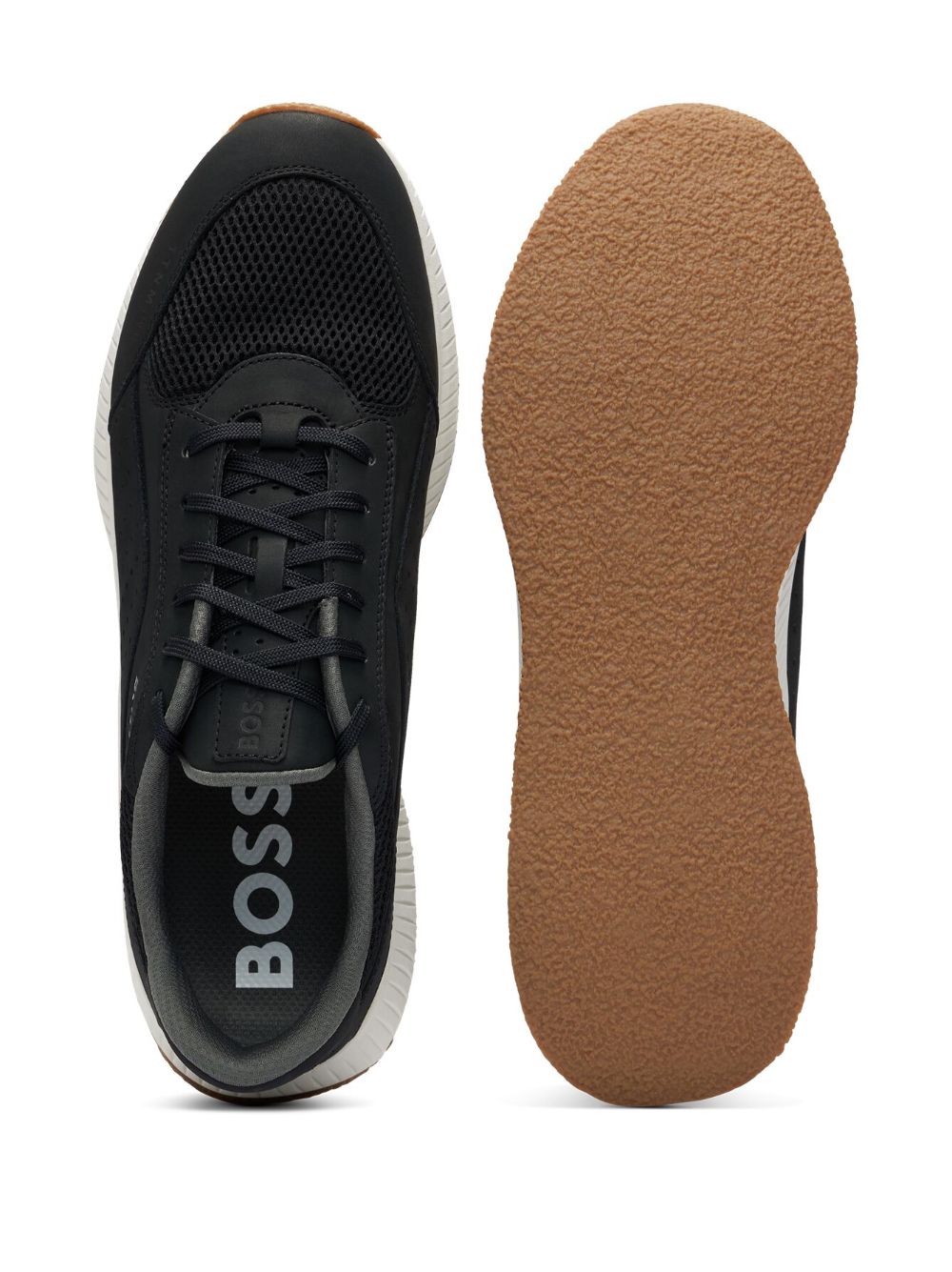 BOSS leather low-top sneakers