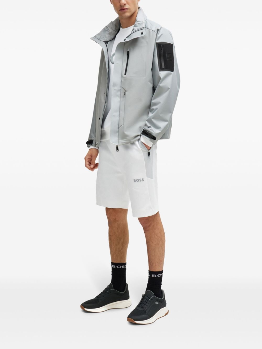 BOSS leather low-top sneakers
