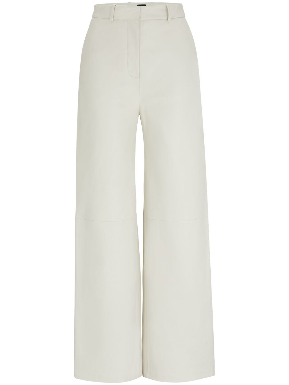 BOSS  high-waisted lambskin trousers