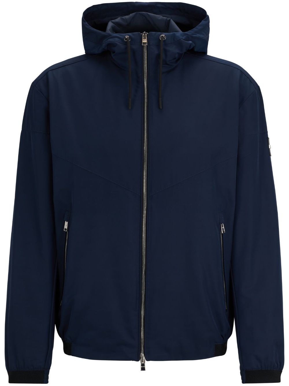 BOSS logo-appliqué hooded jacket