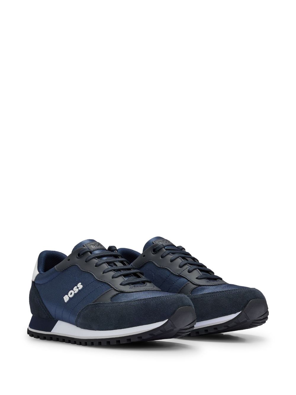 BOSS logo-appliqué panelled sneakers