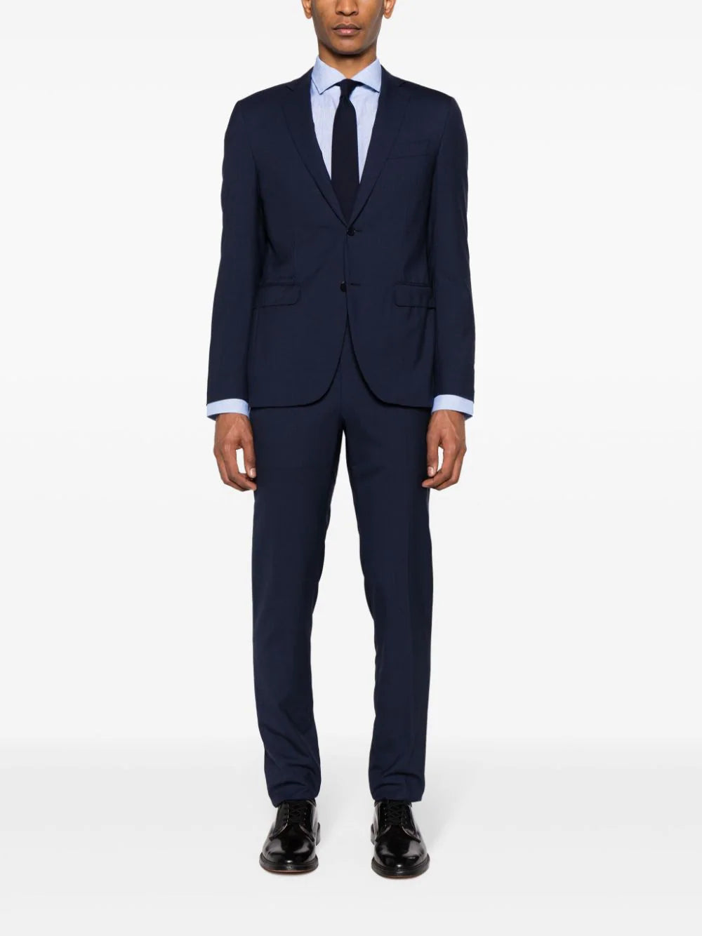 BOSS  classic-collar linen shirt