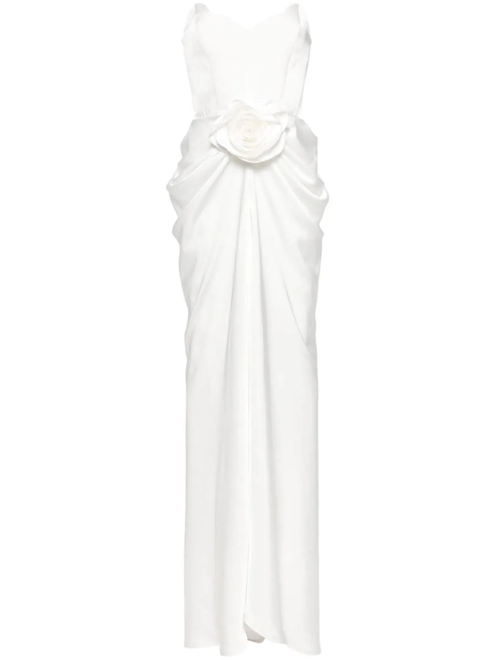 Ana Radu  floral-appliqué draped gown