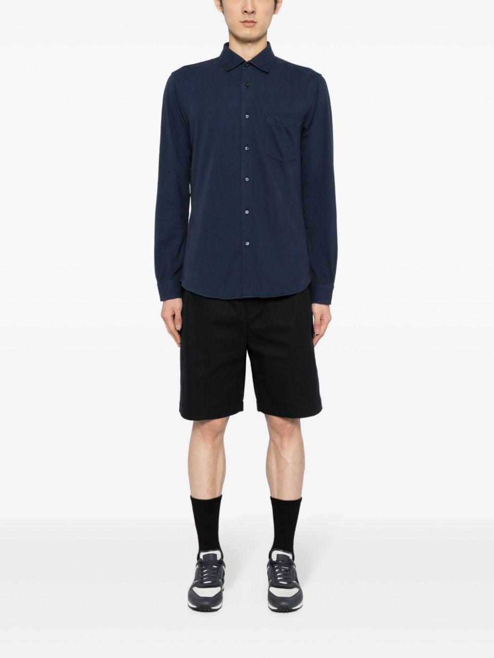 BOSS chest-pocket cotton shirt
