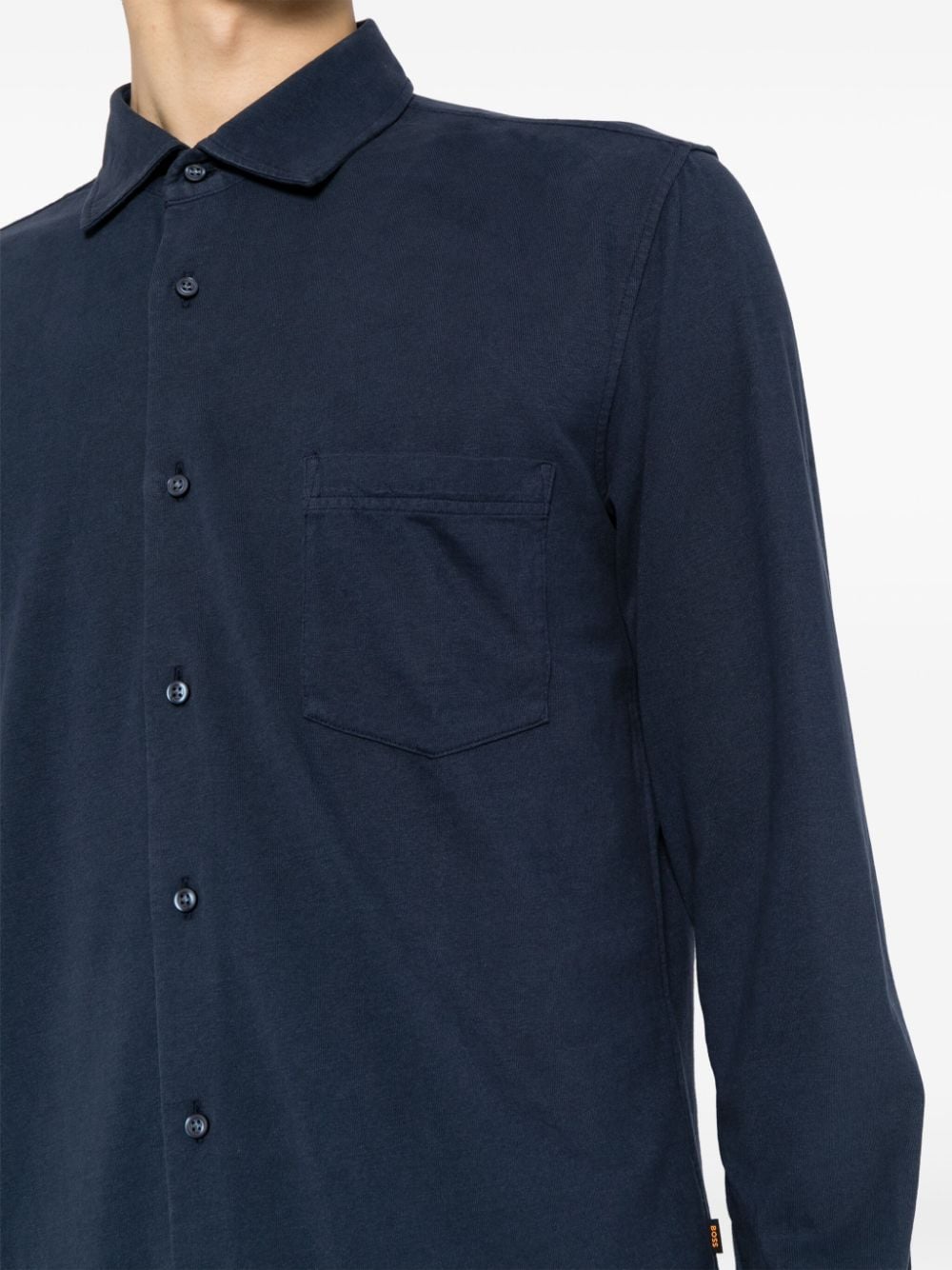 BOSS chest-pocket cotton shirt