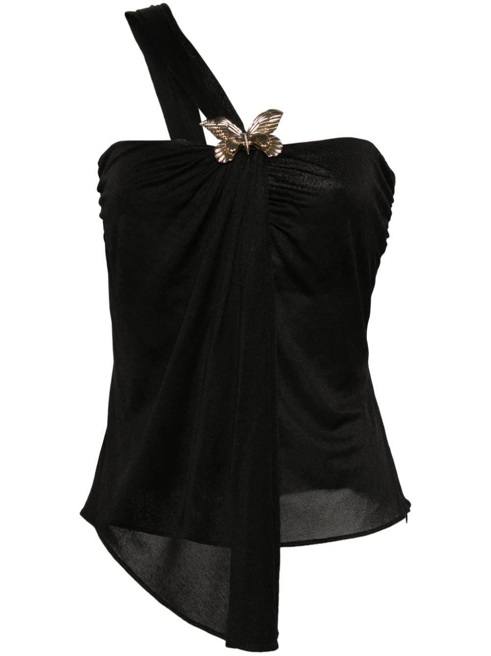 Blumarine  butterfly-brooch sleeveless top