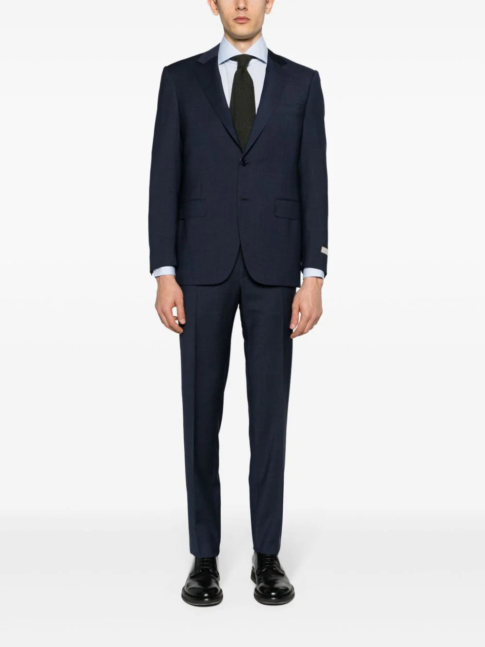 Zegna  spread-collar poplin shirt